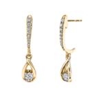 Sirena 1/3 Ct. T.w. Genuine White Diamond 14k White Gold Drop Earrings