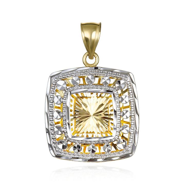 Womens Square Pendant