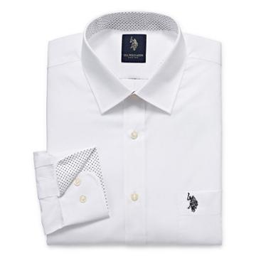 U.s. Polo Assn. Uspa Dress Shirt Long Sleeve Broadcloth Dress Shirt