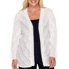 Alfred Dunner Pointelle Cardigan Sweater - Plus