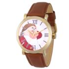 Disney Snow White Mens Brown Strap Watch-wds000342