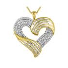 3/4 Ct. T.w. Diamond 14k Yellow Gold Heart Pendant Necklace