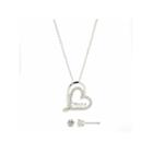 Sparkle Allure Clear Cubic Zirconia Silver Mom In Heart Pendant With Earrings