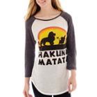 Disney Lion King Raglan-sleeve Burnout Graphic T-shirt