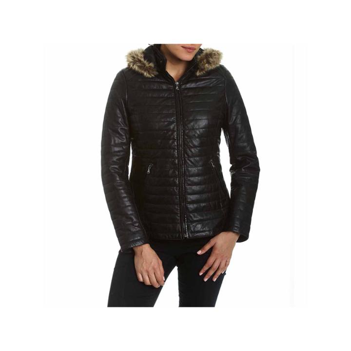 Excelled Leather Midweight Puffer Jacket