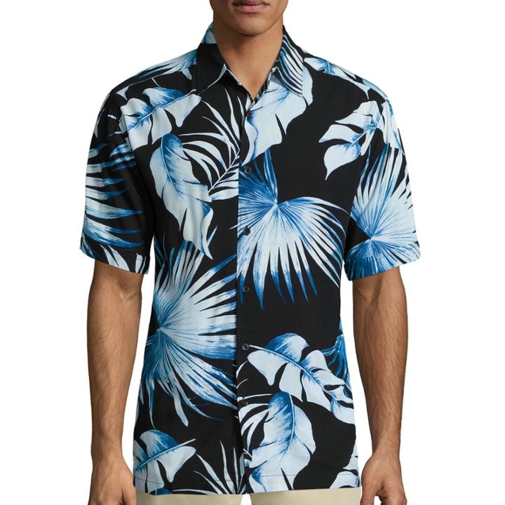 The Havanera Co. Short-sleeve Tropical Print Shirt