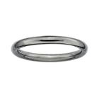 Personally Stackable Black Sterling Silver Stackable 3.5mm Polished Ring