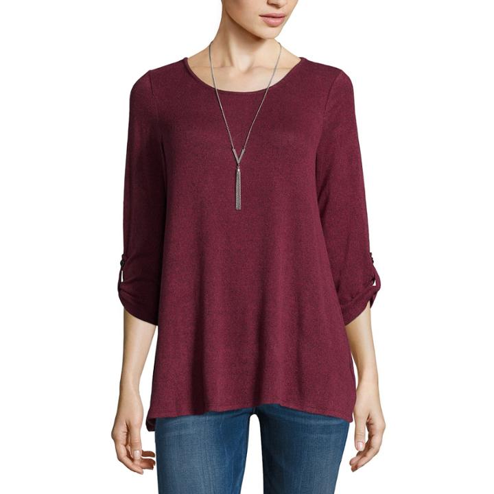 Alyx 3/4 Sleeve Round Neck Knit Blouse