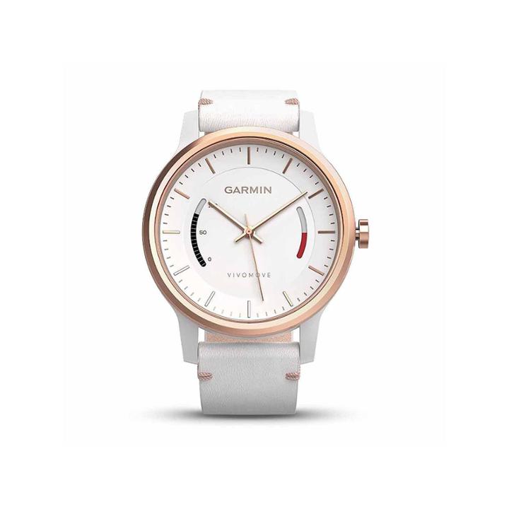 Garmin Vivomove Womens White Leather Band Smartwatch-0100159713