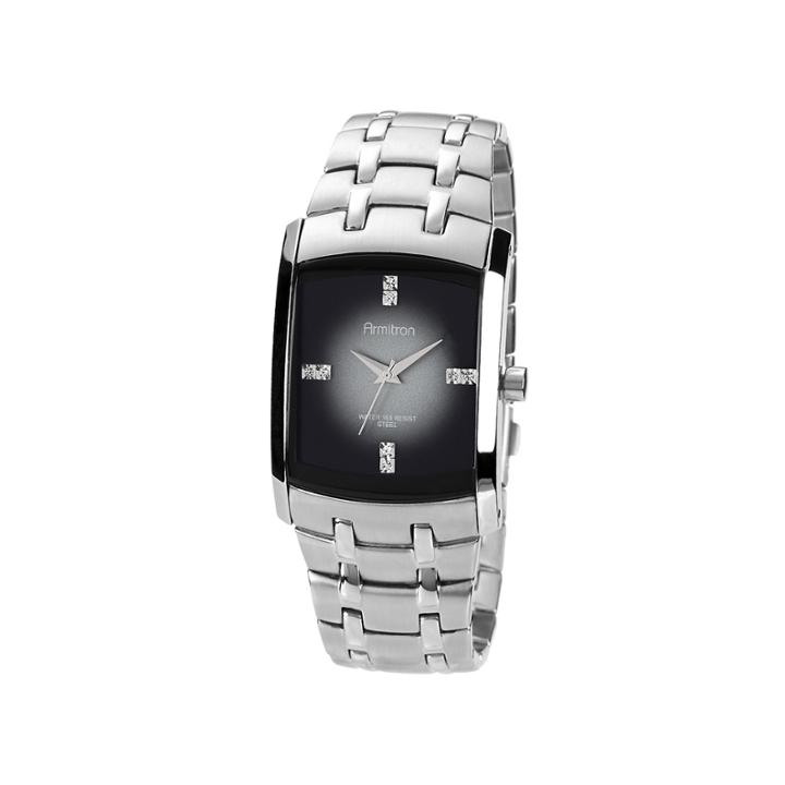 Armitron Mens Degrade Gray Rectangular Watch