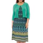 Danny & Nicole Dress With 3/4-sleeve Jacket - Plus