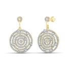 Diamond Accent White Diamond Brass Earring Jackets