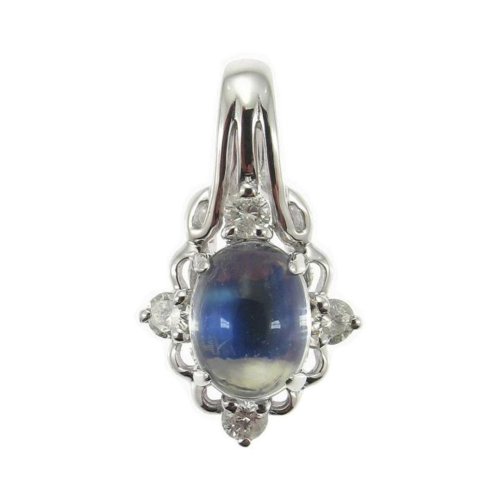 Womens 1/5 Ct. T.w. White Moonstone 10k Gold Pendant Necklace