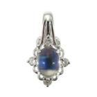 Womens 1/5 Ct. T.w. White Moonstone 10k Gold Pendant Necklace