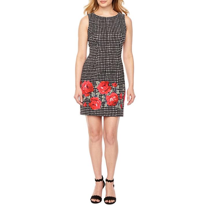 Alyx Sleeveless Gingham Sheath Dress-petites
