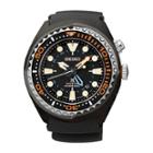 Seiko Prospex Kinetic Gmt Diver Mens Black Silicone Strap Watch Sun023