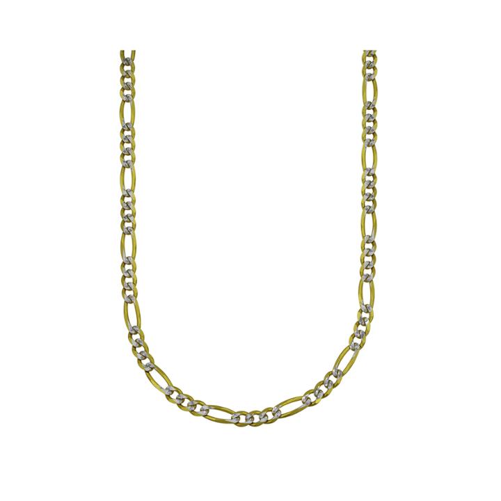 Limited Quantities! 10k Gold Two-tone Hollow Figaro 18 Chain Necklace