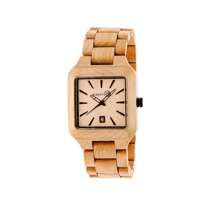 Earth Wood Arapaho Khaki Bracelet Watch With Date Ethew3601