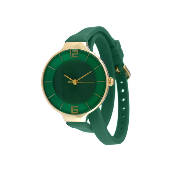 Tko Orlogi Womens Green Silicone Strap Wrap Watch