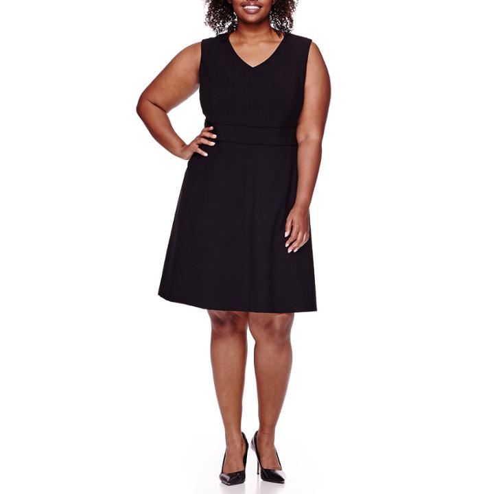 Liz Claiborne Sleeveless Fit-and-flare Dress - Plus