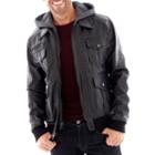 Excelled Faux-leather Bomber Jacket