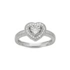 Womens 1/10 Ct. T.w. Round White Diamond Sterling Silver Promise Ring
