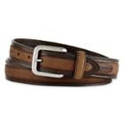 Columbia Brown Leather Logo Buckle Belt