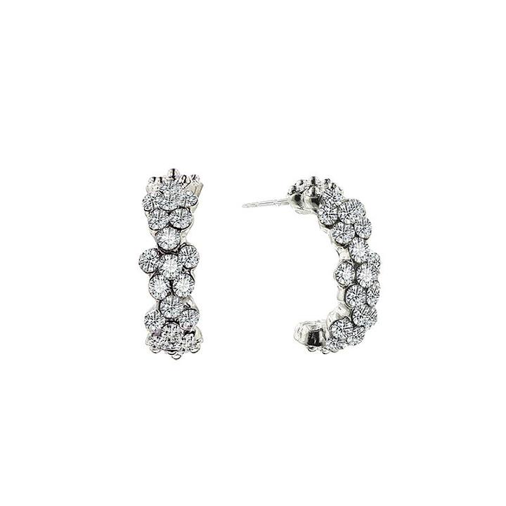 1928 Vintage Inspirations Clear Hoop Earrings