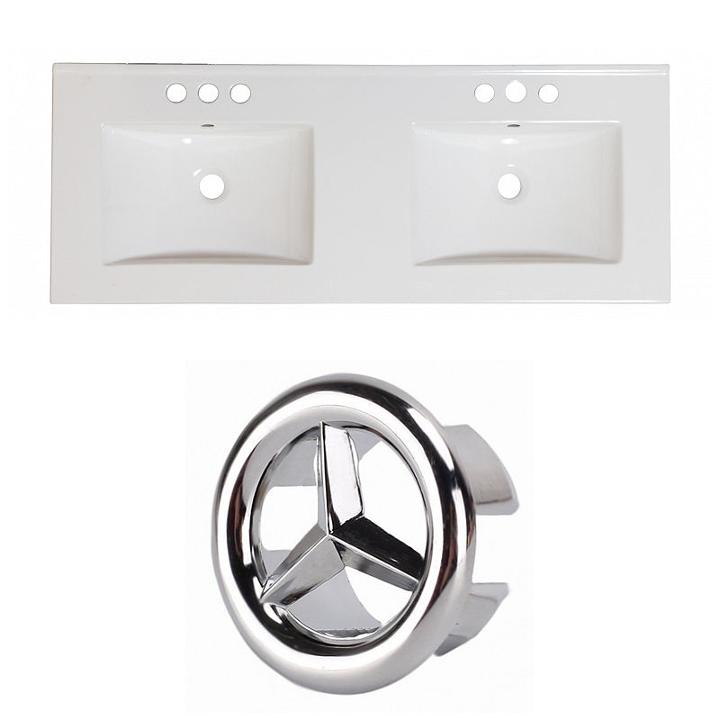 48-in. W 3h4-in. Ceramic Top Set In White Color