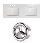 48-in. W 3h4-in. Ceramic Top Set In White Color