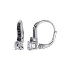 1/5 Ct. T.w. Color-enhanced Black Diamond & Lab-created White Sapphire Earrings