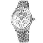 Burgi Womens Silver Tone Strap Watch-b-205ss