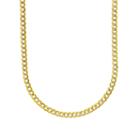 14k Two Tone 3.15mm Diamond Cut Curb Necklace 26