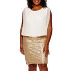 Scarlett Sleeveless Sequin Blouson Dress - Plus