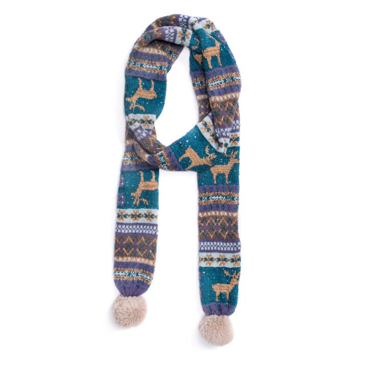 Muk Luks Skinny Oblong Animal Cold Weather Scarf