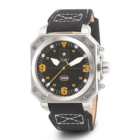 Wrist Armor C4 Mens Us Army Canvas Strap Watch
