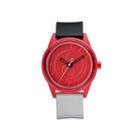 Smile Solar Red Black And White Strap Sports Watch
