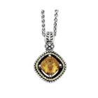 Shey Couture Genuine Citrine Sterling Silver Necklace