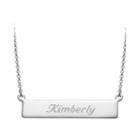 Personalized Sterling Silver Cursive Name Bar Necklace