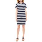 St. John's Bay Short Sleeve Stripe Shift Dress