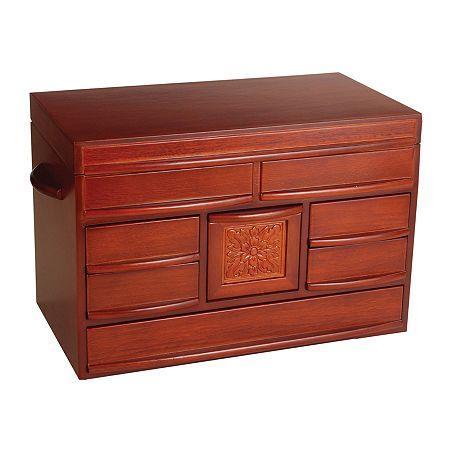 Mele & Co. Walnut Finish Jewelry Box