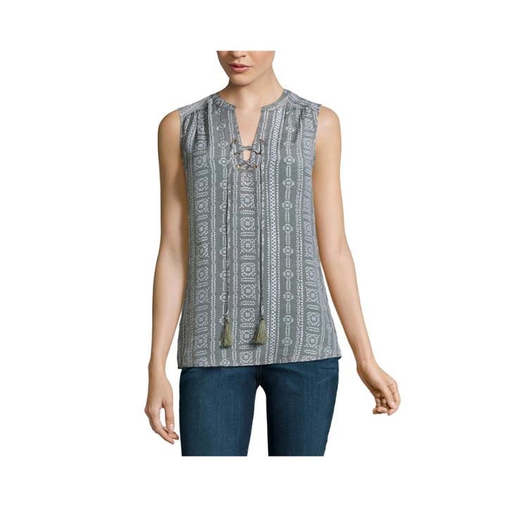St. John's Bay Sleeveless Popover Top