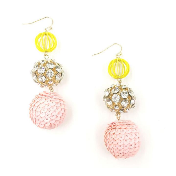 Bijoux Bar Round Drop Earrings
