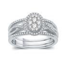 I Said Yes Womens 3/8 Ct. T.w. Round White Diamond Platinaire Engagement Ring