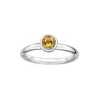 Personally Stackable 5mm Round Genuine Citrine Ring