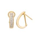 14k Yellow Gold Diamond Certified Hoop Earrings