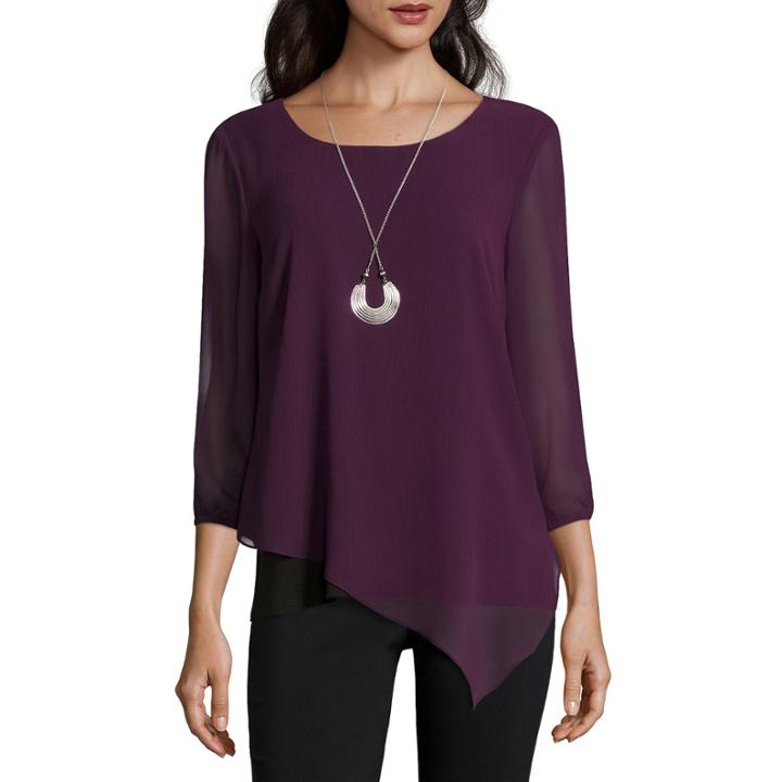 Alyx 3/4 Sleeve Scoop Neck Blouse