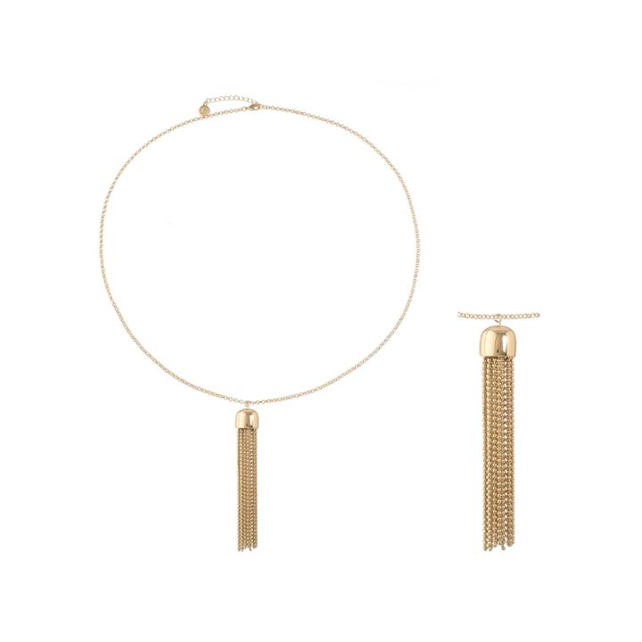 Liz Claiborne Womens Yellow Pendant Necklace