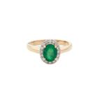 Limited Quantities! 1/3 Ct. T.w. Green Emerald 14k Gold Ring