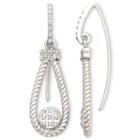 Diamond Fascination&trade; Teardrop Earrings Sterling